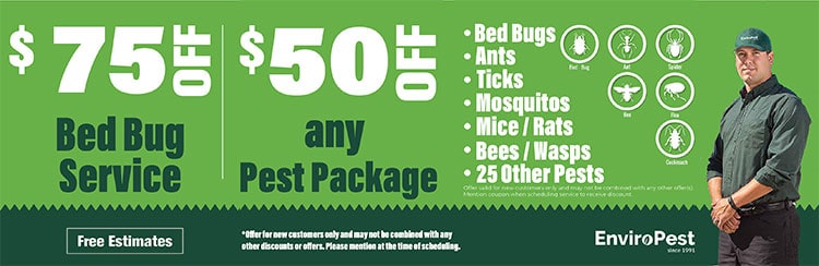 bed bug service and pest package coupons